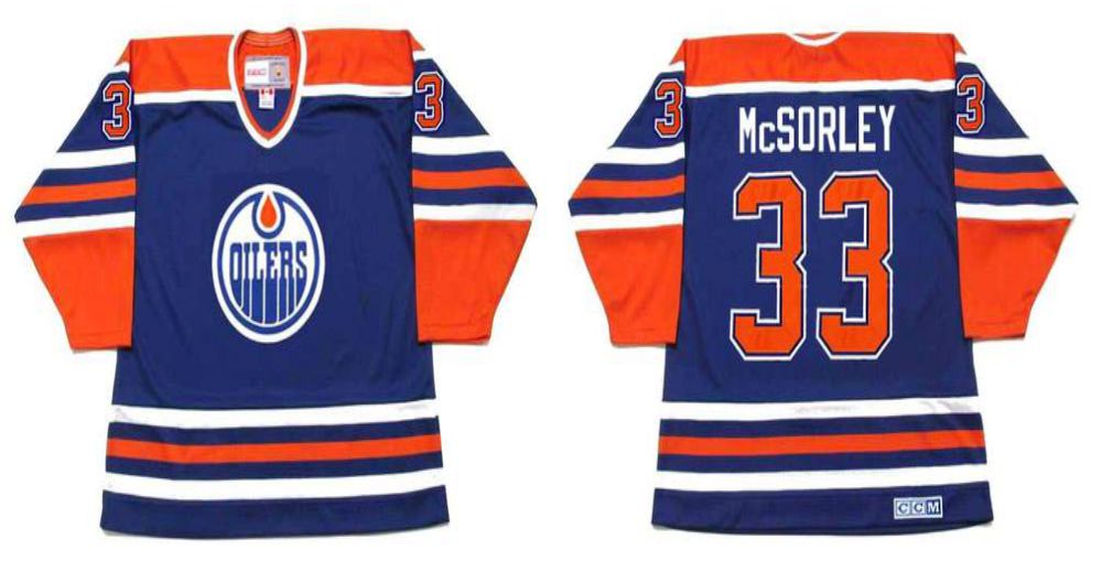 2019 Men Edmonton Oilers #33 McSorley Blue CCM NHL jerseys->edmonton oilers->NHL Jersey